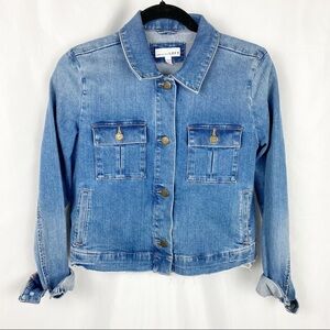 LOFT Boxy Denim Jacket Size Small
